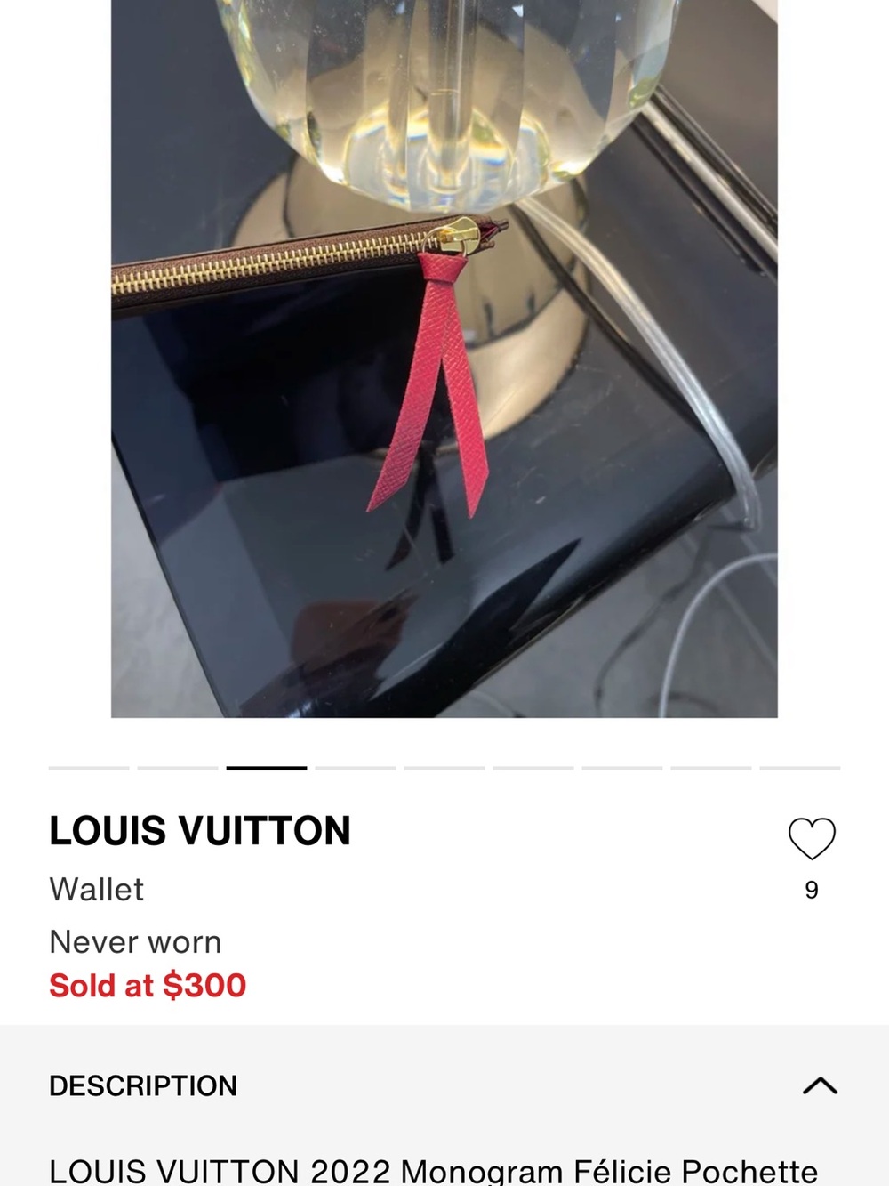 Louis Vuitton Monogram Zip Card Holder in Brown and Gold - Picture 3 of 9